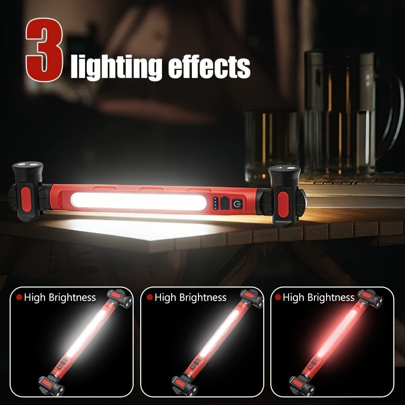 Long Bar Mechanic Work Light with Magnetic Base, Swivel Hooks and One- or Two-Piece Checkout Options