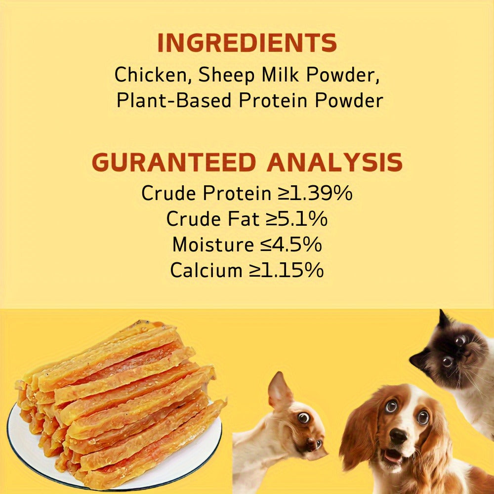Milk Stick Dog Treats Soft Chew – Dried Milk Chicken & Duck Sticks, High Protein Easily Digestible Training Rewards
