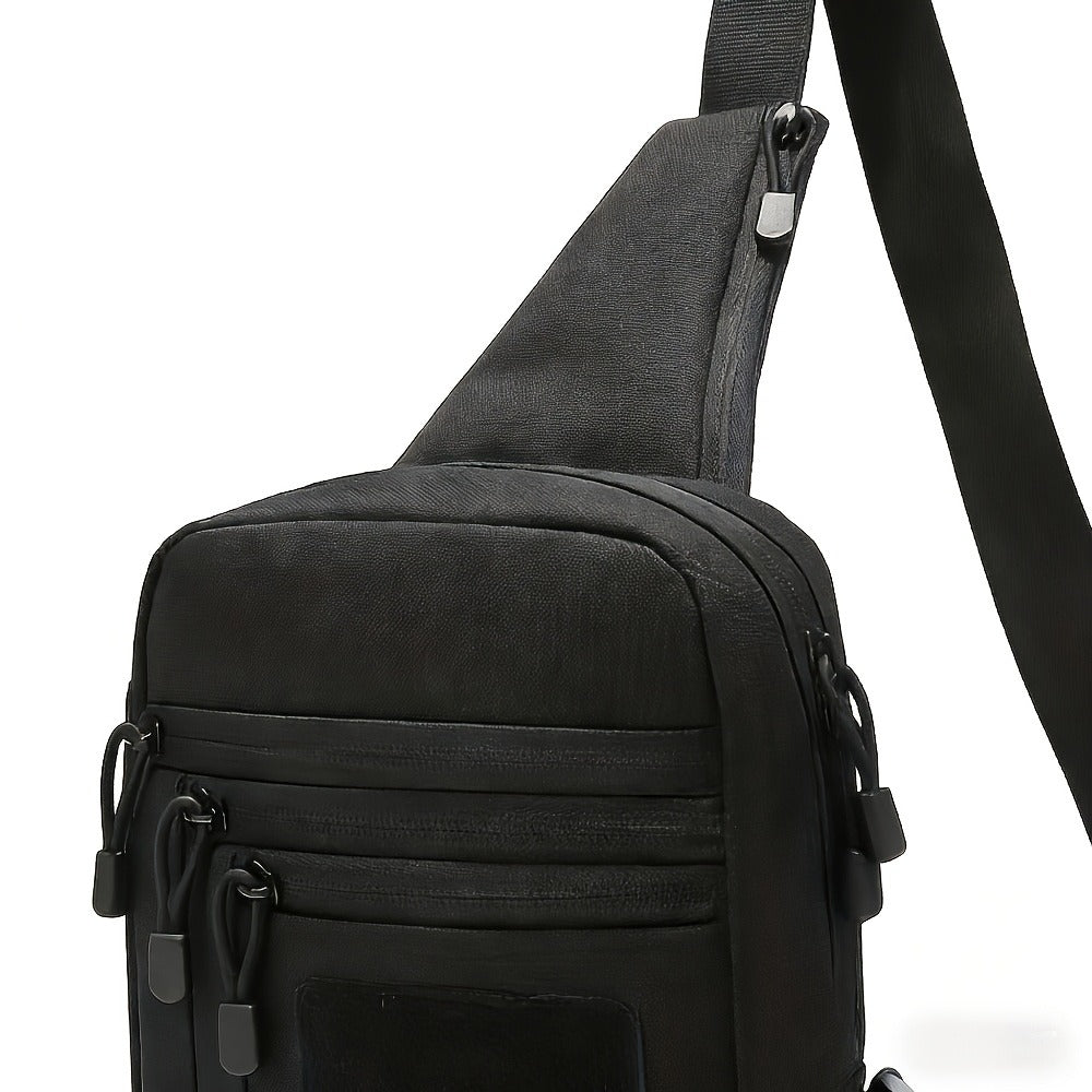 CCW Shoulder Bag Tactical Concealed Carry Bag for Men with Chest Holster Multiple Compartments EDC Sling Bag for Daily Use Shooting Range