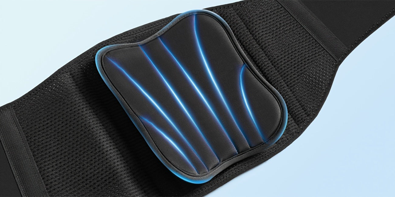 Lumbar Support Belt for Men & Women – Breathable Mesh Back Brace with 7 Stays & Integrated Lumbar Pad, Adjustable Lower Back Support