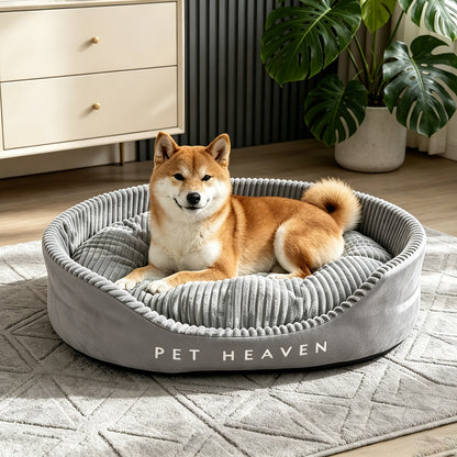 Furry Round Pet Bed for Dogs & Cats – Soft Warm Washable Dog Bed with Anti-Slip Base, Foldable Breathable Plush Cat Bed Mattress