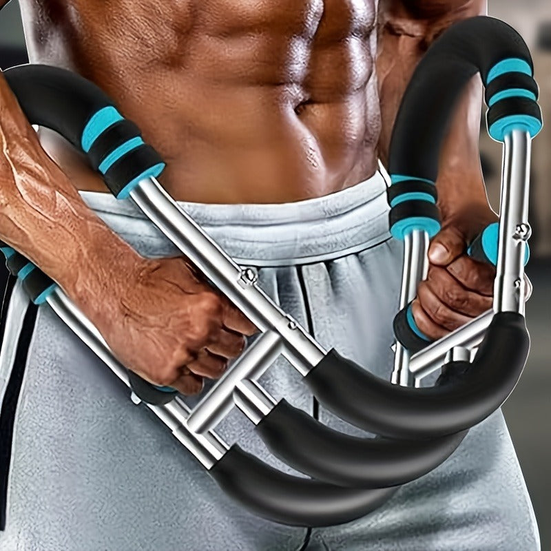 Arm Strength Trainer Three-Bar Chest Expander, Adjustable Multi-Level Resistance, Portable Detachable Forearm & Chest Workout Device