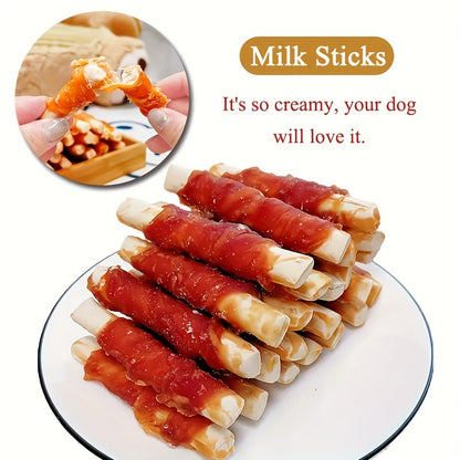 Dog Treats High Protein Training Sticks Chicken Duck Sweet Potato Milk Flavor Healthy Digestible Reward Snacks for Small Medium Large Dogs