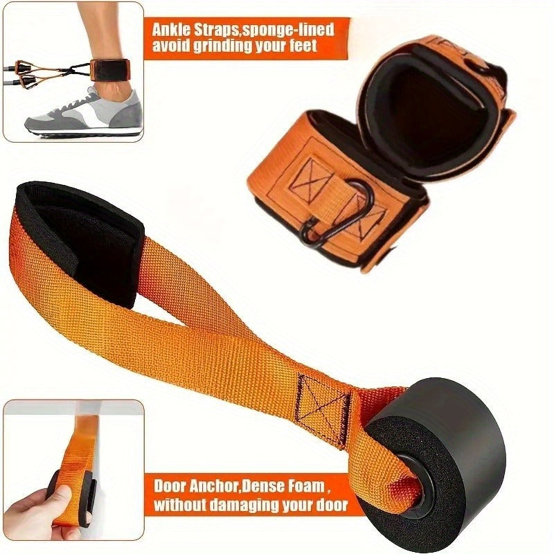 300lb Resistance Band Set – 6 Levels 25-75lb, Handles, Door Anchor & Ankle Straps – Heavy Duty Home Gym Kit for Full Body Strength Training