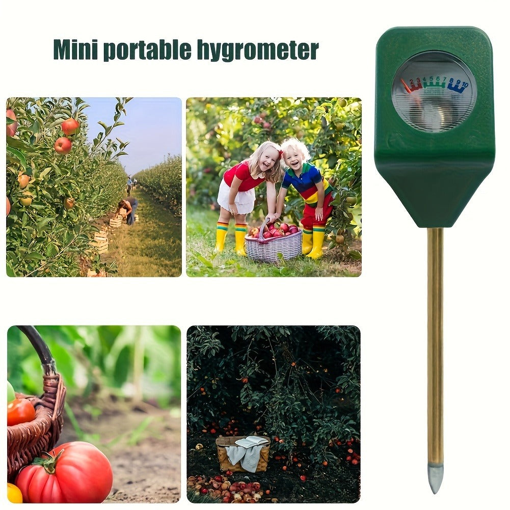 Soil Moisture Meter Probe – Mini Metal Hygrometer Sensor for Garden Plants, Portable Water Analyzer Detector for Flowers