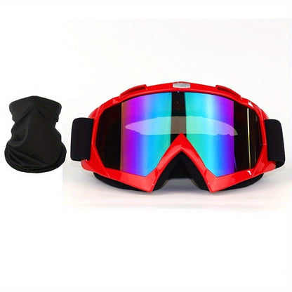 Ski Goggles Set with Black Headband – TPU Frame PC Lens Mirror Coating, Thick Foam Pad, Adjustable Strap, 28+ Color Styles