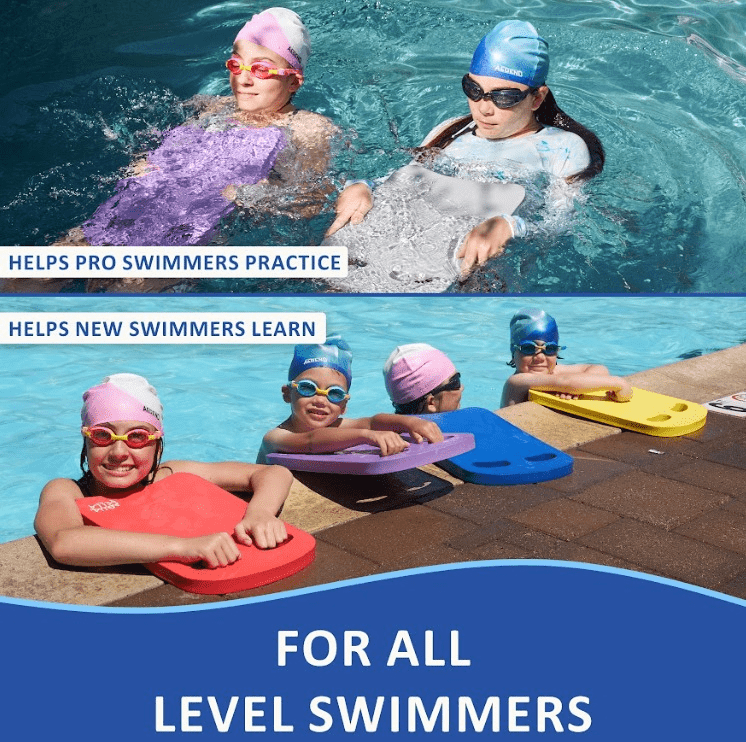 Swimming Kickboard for Adults & Kids, Lightweight EVA Dual-Grip Swim Training Board for Kicking Drills & Lessons