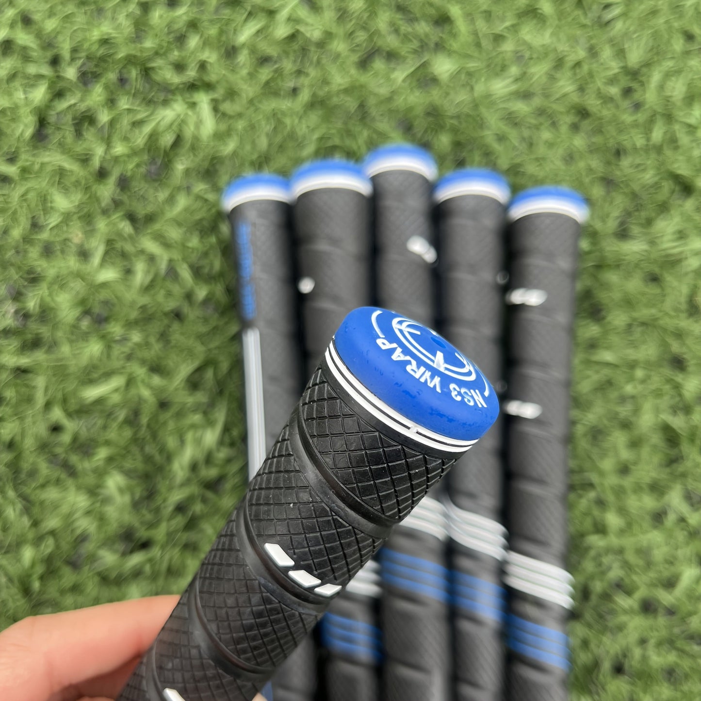 Oversized Golf Grips 10-Pack | Jumbo Blue Soft Rubber Anti-Slip Golf Club Grips for Iron & Wood Clubs – Ergonomic Precision Control Design