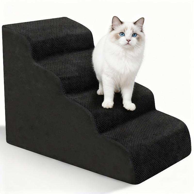 Dog Stairs for High Beds & Sofa – Extra Wide Foam Pet Steps with Non-Slip Bottom, Soft Cushioned Dog Ramp for Couch, Ideal for Small Dogs