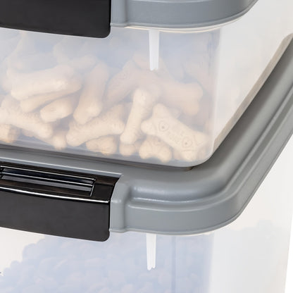 Pet Food Storage Container Set 3-Piece – 30QT + 10QT Airtight Snap-Lock with 360° Wheels & Scoop, Holds up to 37.5lb