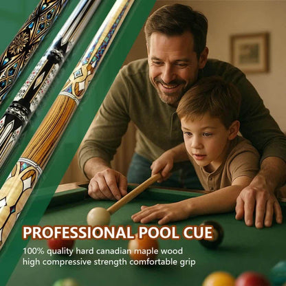 Vintage Maple Pool Cue Stick 58 Inch 20oz – Classic Retro Design Billiard Cue with 3 Style Options – Perfect Gift for Dad
