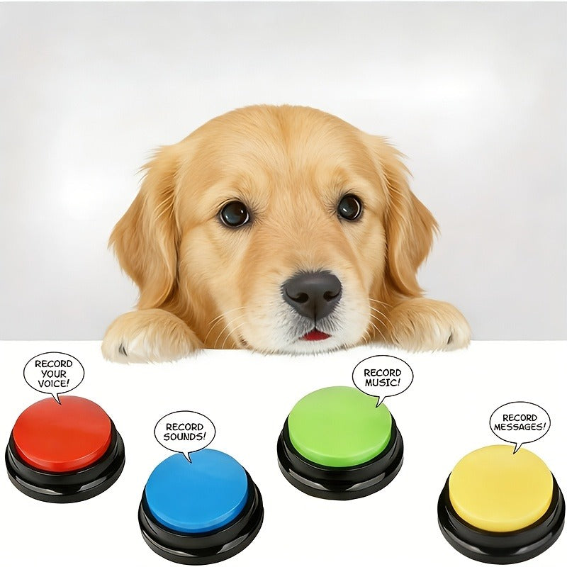 Dog Communication Buttons for Talking – Pet Training Buttons with Mat, Recordable Dog Talking Button Set, Durable Easy-Clean