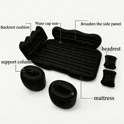SUV Back-Seat Inflatable Mattress with Electric Pump, Storage Bag and Repair Kit in Four Colors