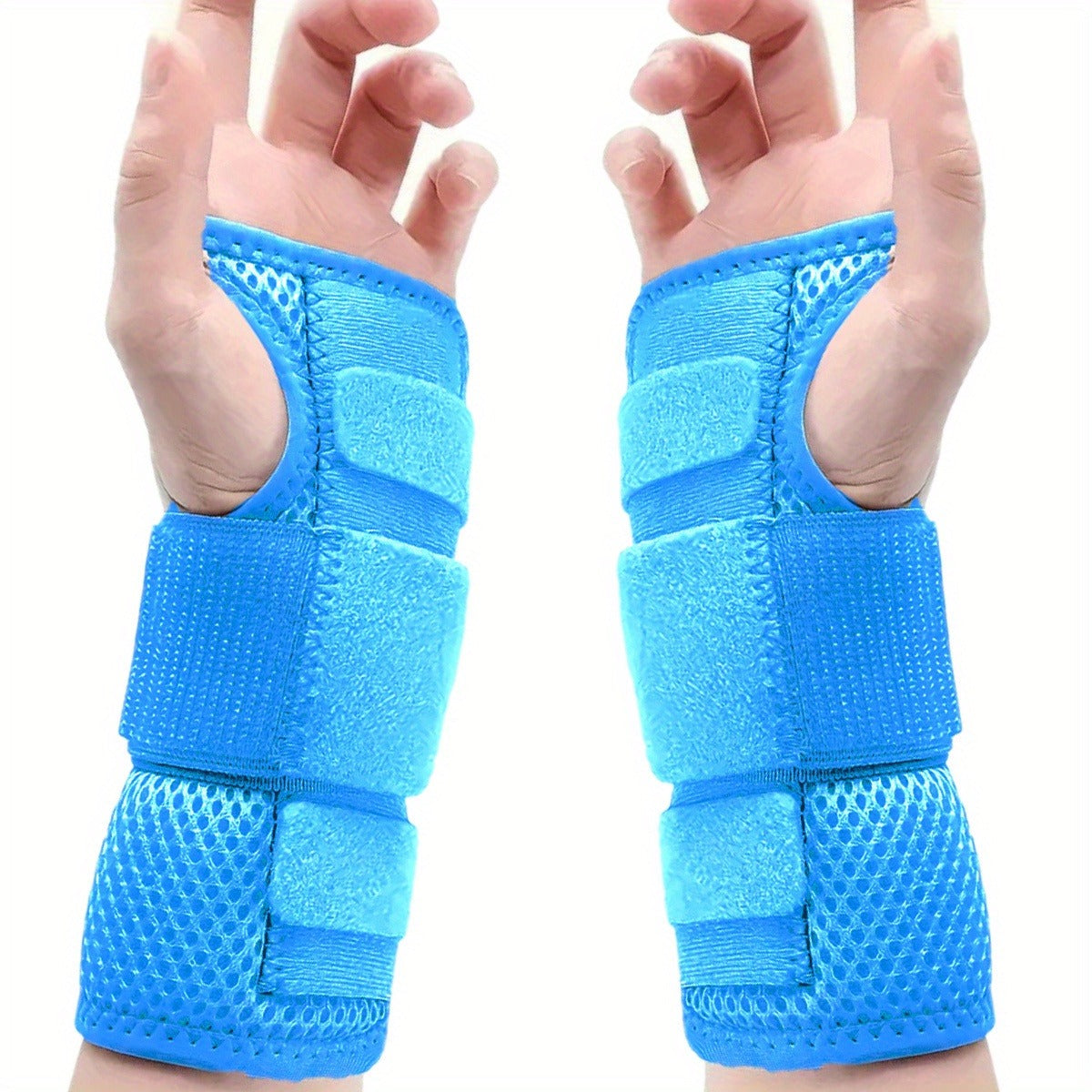 Carpal Tunnel Wrist Brace 2-Pack – Left & Right Hand Adjustable Compression Night Support Splint | One Size Fits All Wrist Stabilizer