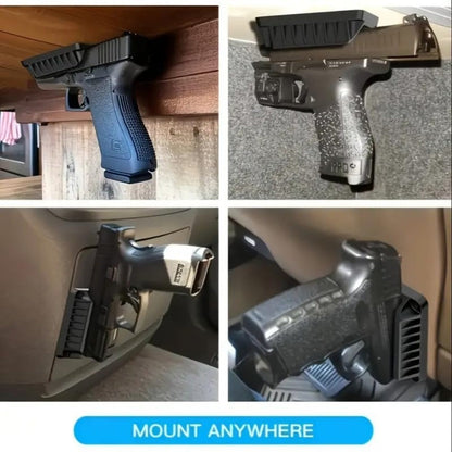 Magnetic Gun Holder Mount 2-Pack – Strong Concealed Pistol Magnet for Car, Truck, Desk, Bedside, Under Counter, Wall & Safe