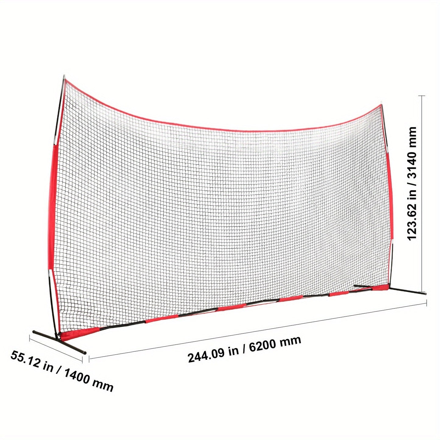 Sports Barrier Backstop Net with Carry Bag – Portable Protection Netting for Baseball Softball Lacrosse Soccer Hockey