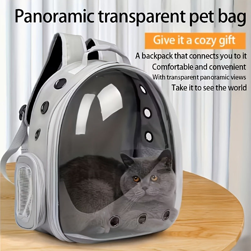 Space Capsule Pet Backpack Carrier for Cats & Small Dogs – Portable Double Shoulder Bag with Bubble Window