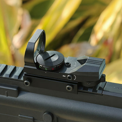 Red Green Dot Sight 33mm with 4 Reticle Modes – Dual Illuminated Rifle Scope, 1x Magnification, 1 MOA Adjustment