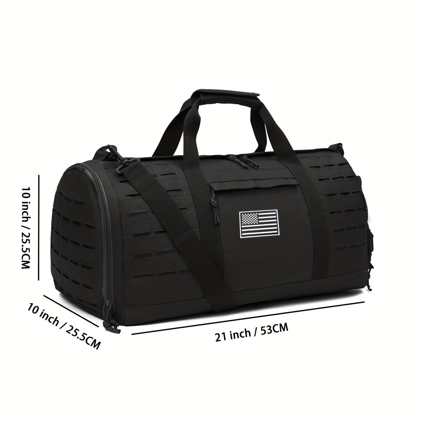 Tactical Duffle Bag 40L for Men Heavy Duty Gym Bag with Shoe Compartment Laptop Pocket Waterproof Sport Travel Bag Weekender Overnight Bag