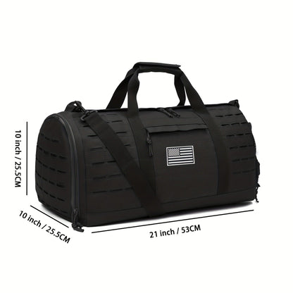 Tactical Duffle Bag 40L for Men Heavy Duty Gym Bag with Shoe Compartment Laptop Pocket Waterproof Sport Travel Bag Weekender Overnight Bag