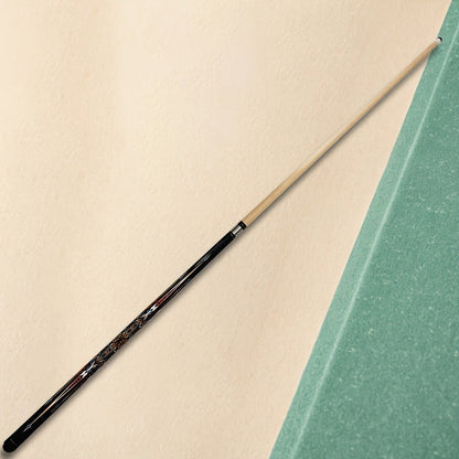 58-Inch Maple Pool Cue with Two-Piece Construction, Decorated Butt and Style A, B or C Design Choices