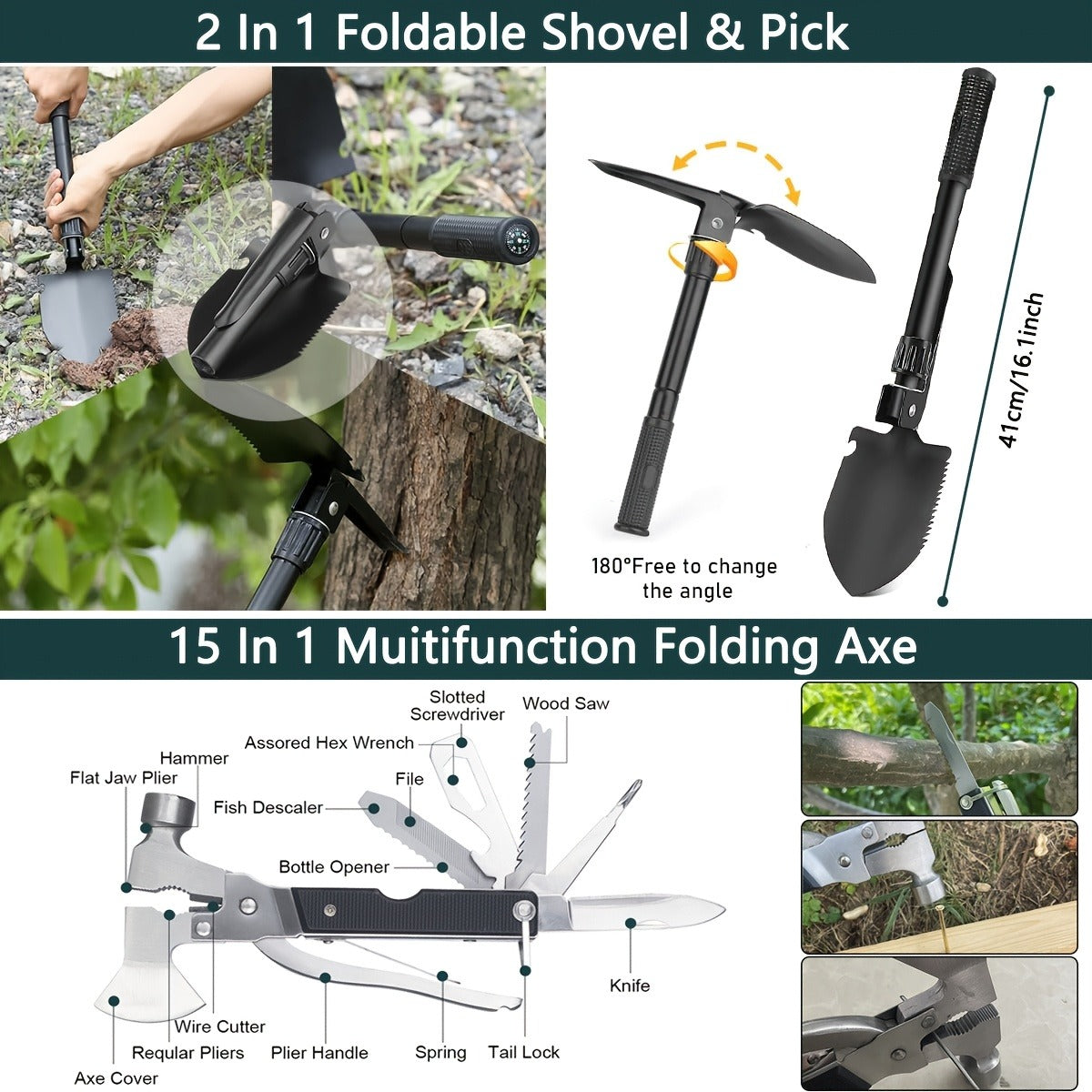 272-Piece Outdoor Tool and First Aid Supply Kits with Crossbody or MOLLE Bags in Four Configurations