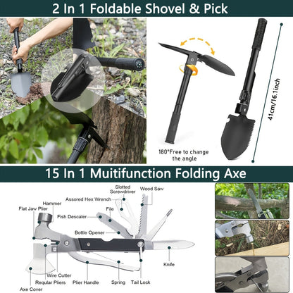 272-Piece Outdoor Tool and First Aid Supply Kits with Crossbody or MOLLE Bags in Four Configurations