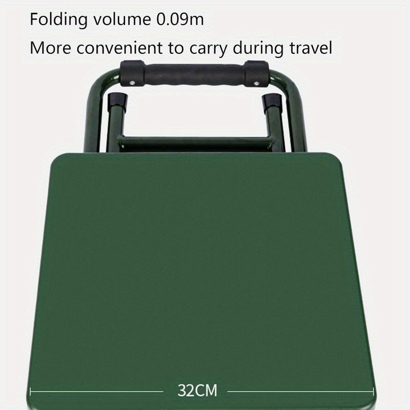 Portable Folding Camping Chair with Backrest – Lightweight Stainless Steel Frame, 150kg Load Capacity, Compact Outdoor Chair for Hunting
