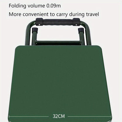 Portable Folding Camping Chair with Backrest – Lightweight Stainless Steel Frame, 150kg Load Capacity, Compact Outdoor Chair for Hunting