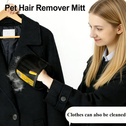 Pet Hair Removal Gloves 4-Pack – Static Elimination Technology, Reusable Lint Remover for Sofa, Bedding, Clothing, Blankets, Cat & Dog Beds