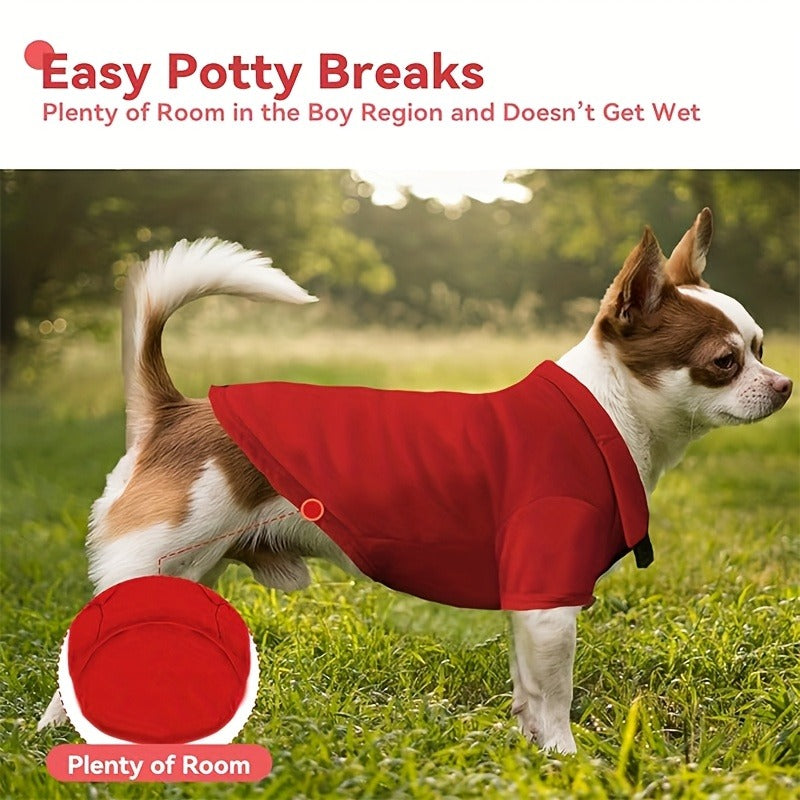 Dog Polo Shirt 6-Pack Collared T-Shirt Breathable Pullover – 100% Polyester All-Season Pet Outfit for Small Medium Dogs & Cats