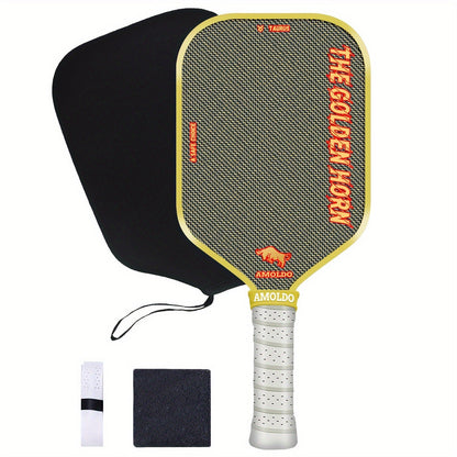 Titanium Pickleball Paddle 16mm Wire Woven Surface PP Honeycomb Core Hot Pressed Power Control Spin Pickleball Racket for Beginner