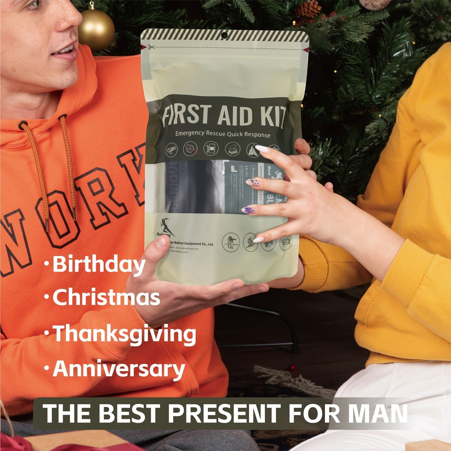 IFAK Trauma First Aid Kit – Advanced Bleeding Control & Wound Care Kit with Tourniquet, Sterile Supplies for First Responders