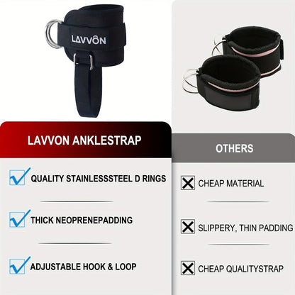 Barbell Squat Pad Set with Wrist Straps & Ankle Straps – Thick Anti-Slip Foam Bar Pad for Hip Thrusts, Squats & Lunges