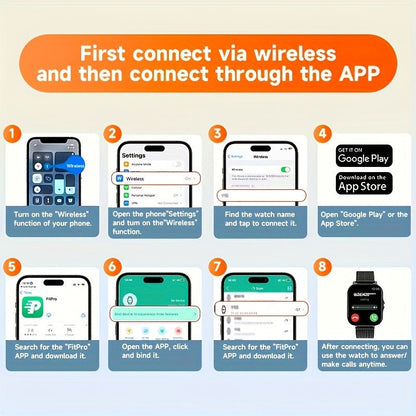 Smartwatch Bluetooth Calling with 1.83" Full Touch Screen, Multiple Sport Modes, Music Control & Sedentary Reminder – Fitness Tracker