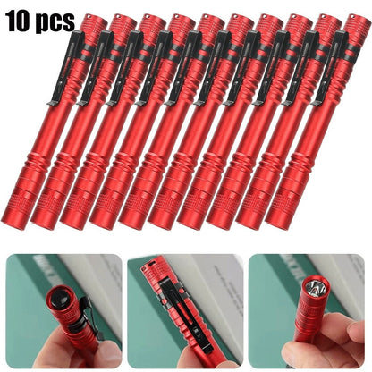 Pen Light Flashlights Bulk Pack with Clip – Mini Slim LED Pocket Torch for Camping, Outdoor, Home & Emergency Use