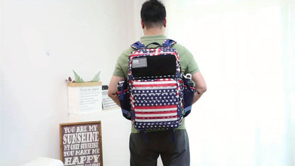 Flag Design Hiking Backpack 20L Tactical Daypack Waterproof Camping Travel Bag Cycling Fitness Outdoor Sports Backpack Independence Day Gift