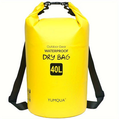 Waterproof Dry Bag Backpack 40L Roll Top Lock Closure PVC Floating Storage Bag for Kayaking Boating Swimming Hiking Camping Fishing Black