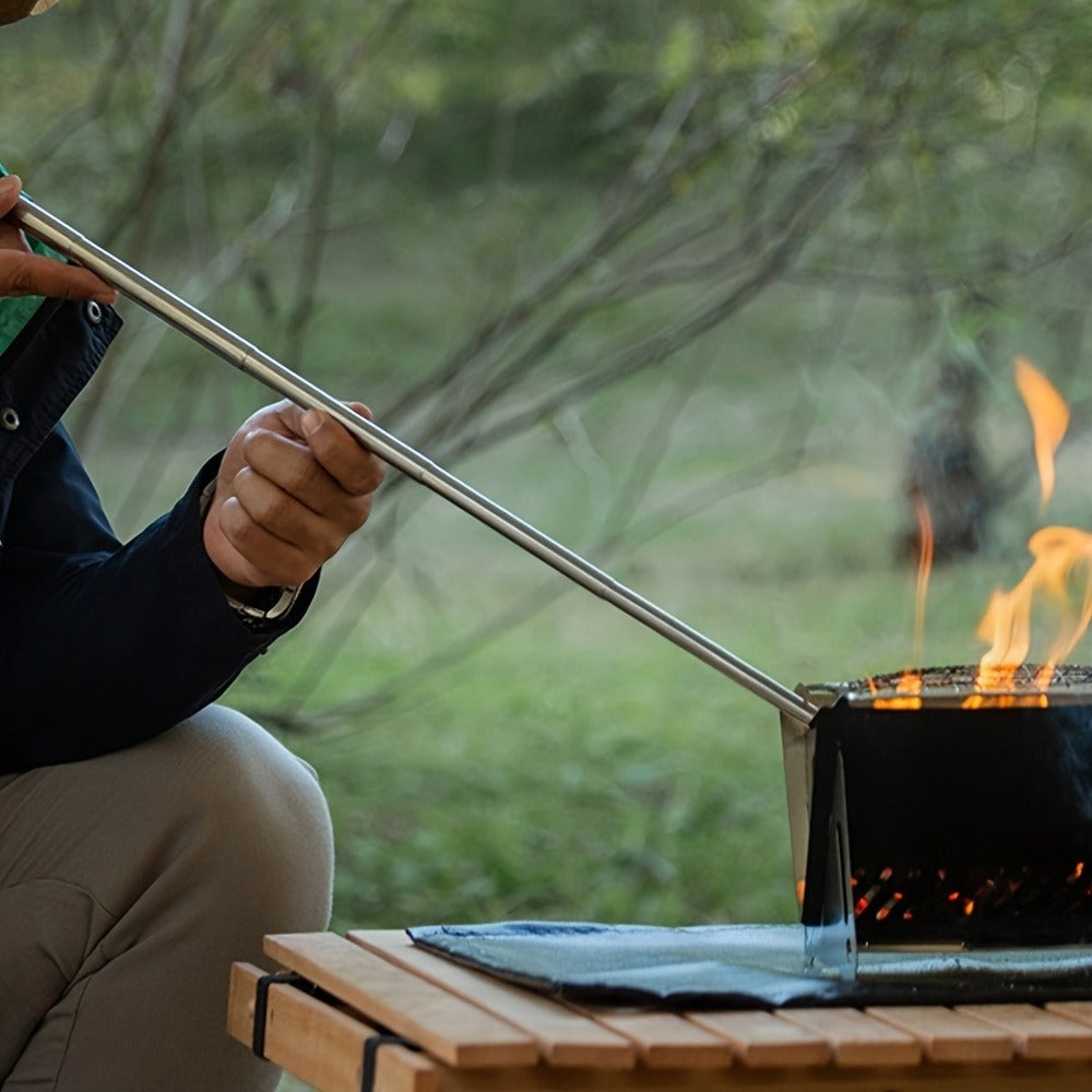 Magnesium Fire Starter Rod Set with Scraper & Steel Bellows, Waterproof Flint Striker Kit for Camping Hiking Survival