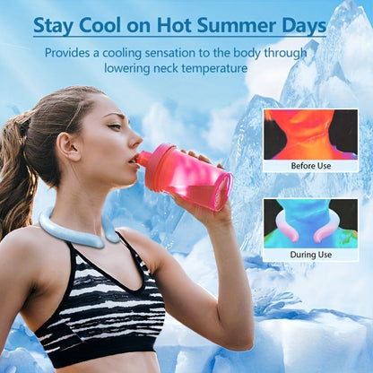 Cooling Neck Ring 3-Pack – Wearable Ice Gel Tube Wrap for Hot Weather, Outdoor Sports, Heat Relief & Hot Flashes, Freezes at 28°C