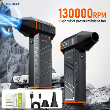Electric Air Duster 130000RPM Rechargeable Handheld Blower, 3-Speed Wireless Turbine Fan for Computer Keyboard