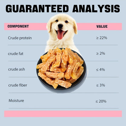 Sweet Potato Dog Treats – Chicken & Duck Wrapped Dried Sweet Potato, Natural High Protein Easy to Digest, Training Reward Snacks