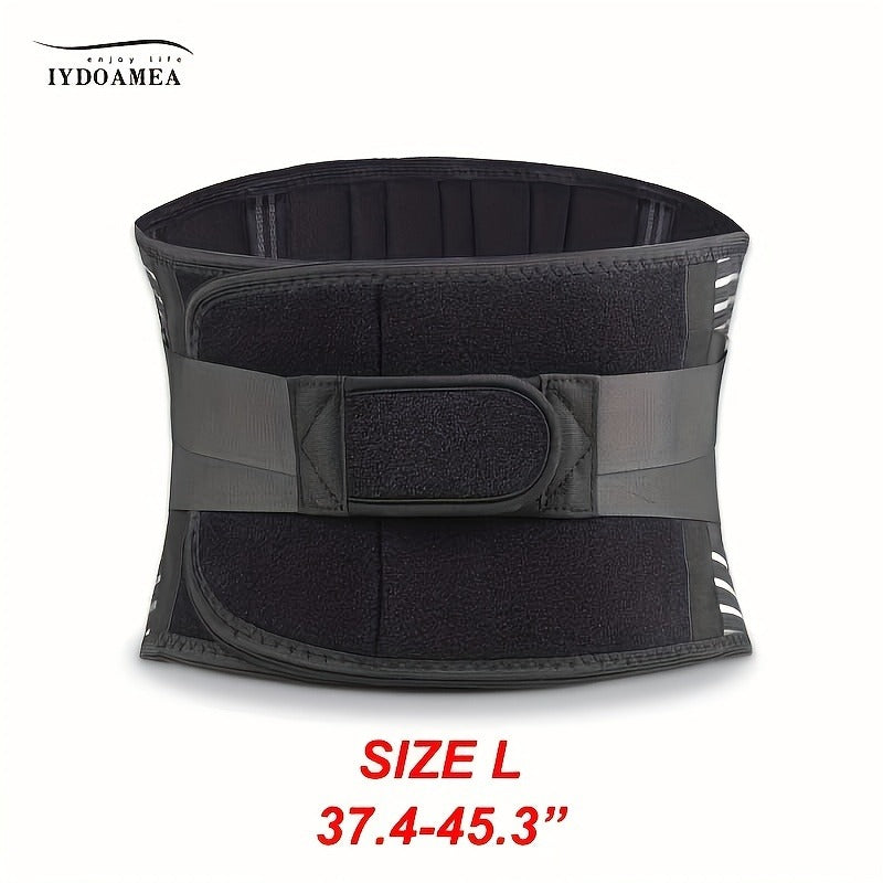 Lumbar Support Belt with 6 Stays & 16-Hole Mesh – Breathable Back Brace for Men Women, Anti-Skid Waist Support for Work