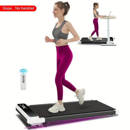 Incline Foldable Treadmill Walking Pad – 300lb Capacity, Portable with Handles, Under Desk Compact Design for Home & Office Use