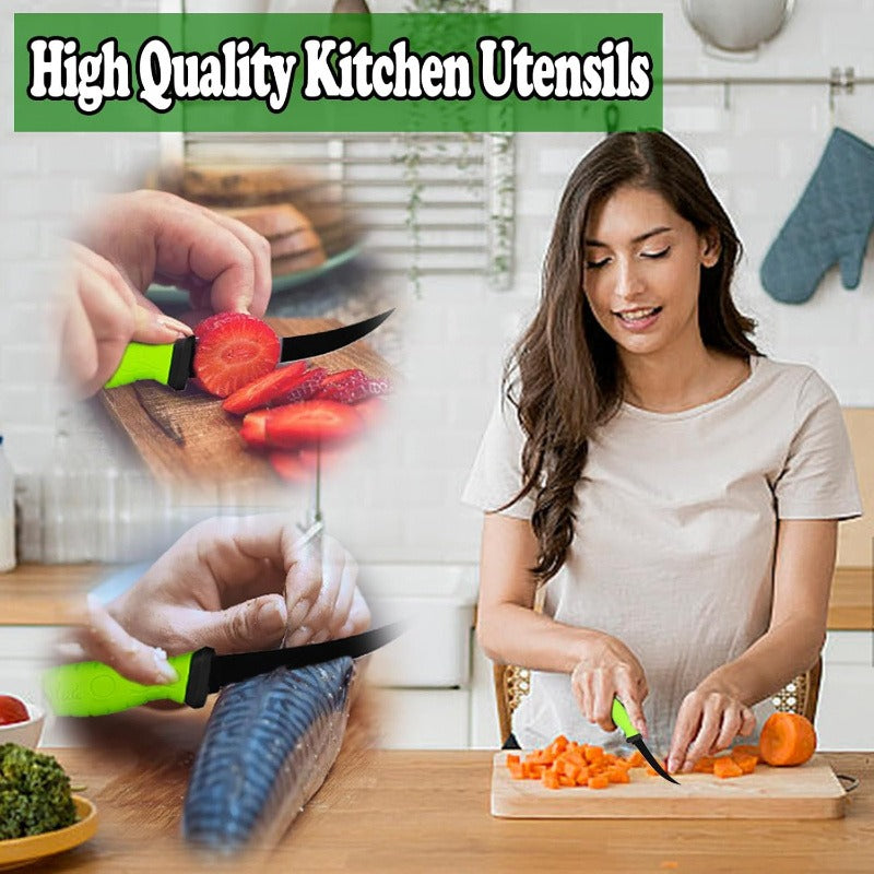 Stainless Steel Fishing Knife Set 3-Piece – 4.5 to 6.5 Inch Fish Fillet Knives for Camping, Fishing & Outdoor Use