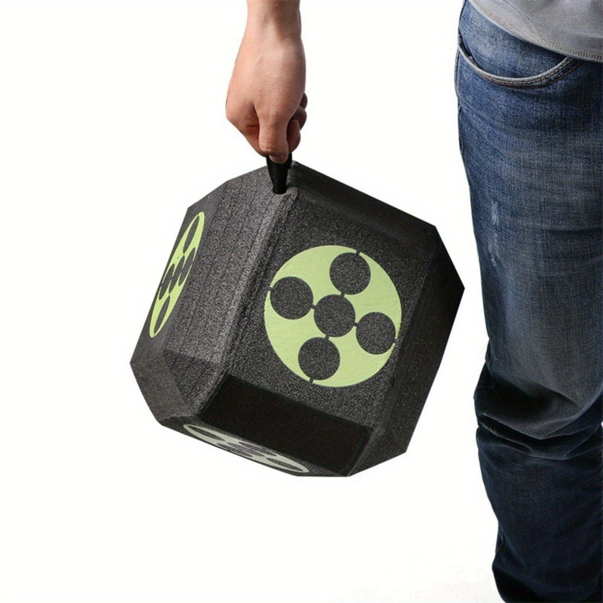 3D Archery Target Cube – Self-Healing Foam Multi-Faceted 23cm Block for Outdoor Backyard Range | Portable High-Density Target for Beginners