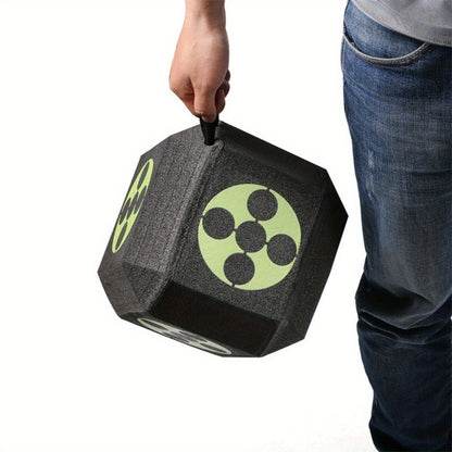 3D Archery Target Cube – Self-Healing Foam Multi-Faceted 23cm Block for Outdoor Backyard Range | Portable High-Density Target for Beginners