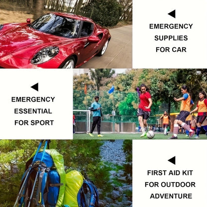 344-Piece First Aid Supply Kit in Compact Red Zipper Case with Listed 30-Category Assortment