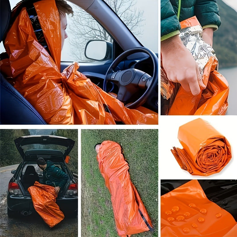 Emergency Bivvy Sleeping Bag Sets with Survival Whistles in Six- or Eight-Piece Checkout Options