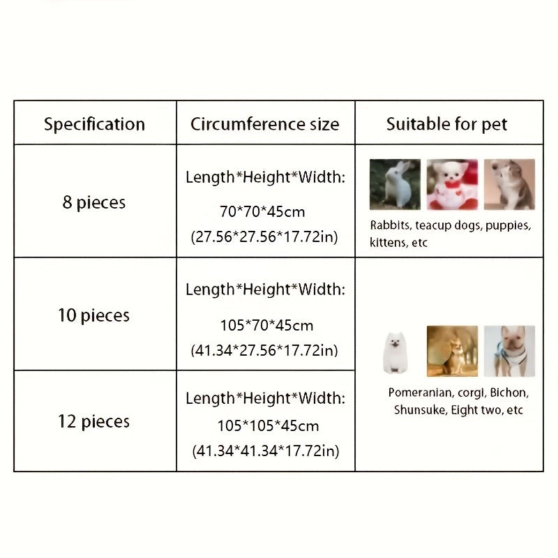 Modular Pet Playpen with Door – Indoor Exercise Pen & Fence for Small Dogs, Cats & Rabbits | 10, 12 & 16 Panel Sets